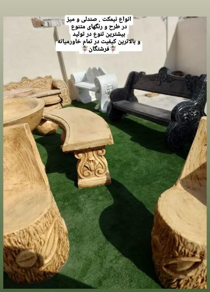 میز صندلی نیمکت بتنی آبنما گلدان مجسمه فرشته|مصالح و تجهیزات ساختمان|چالوس, |دیوار