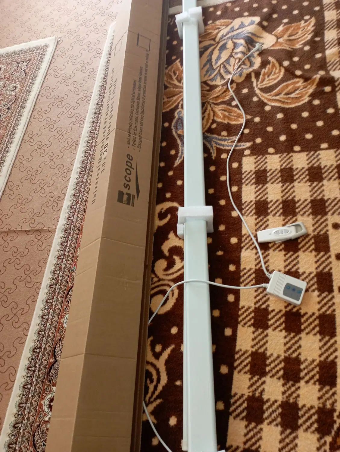 پرده نمایش ویدیو پرزکتور scope دونیم در دونیم متر|تلویزیون و پروژکتور|کرمانشاه, |دیوار