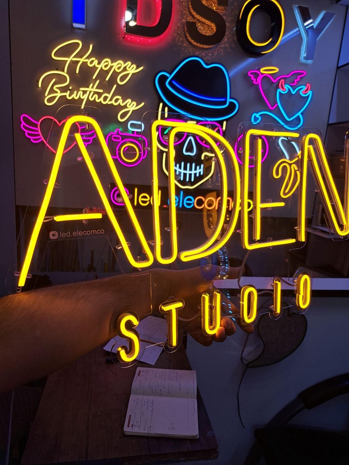 تابلو ال ای دی نئون نیون سیلیکونی شفاف شیشه ای|فروشگاه و مغازه|تبریز, |دیوار