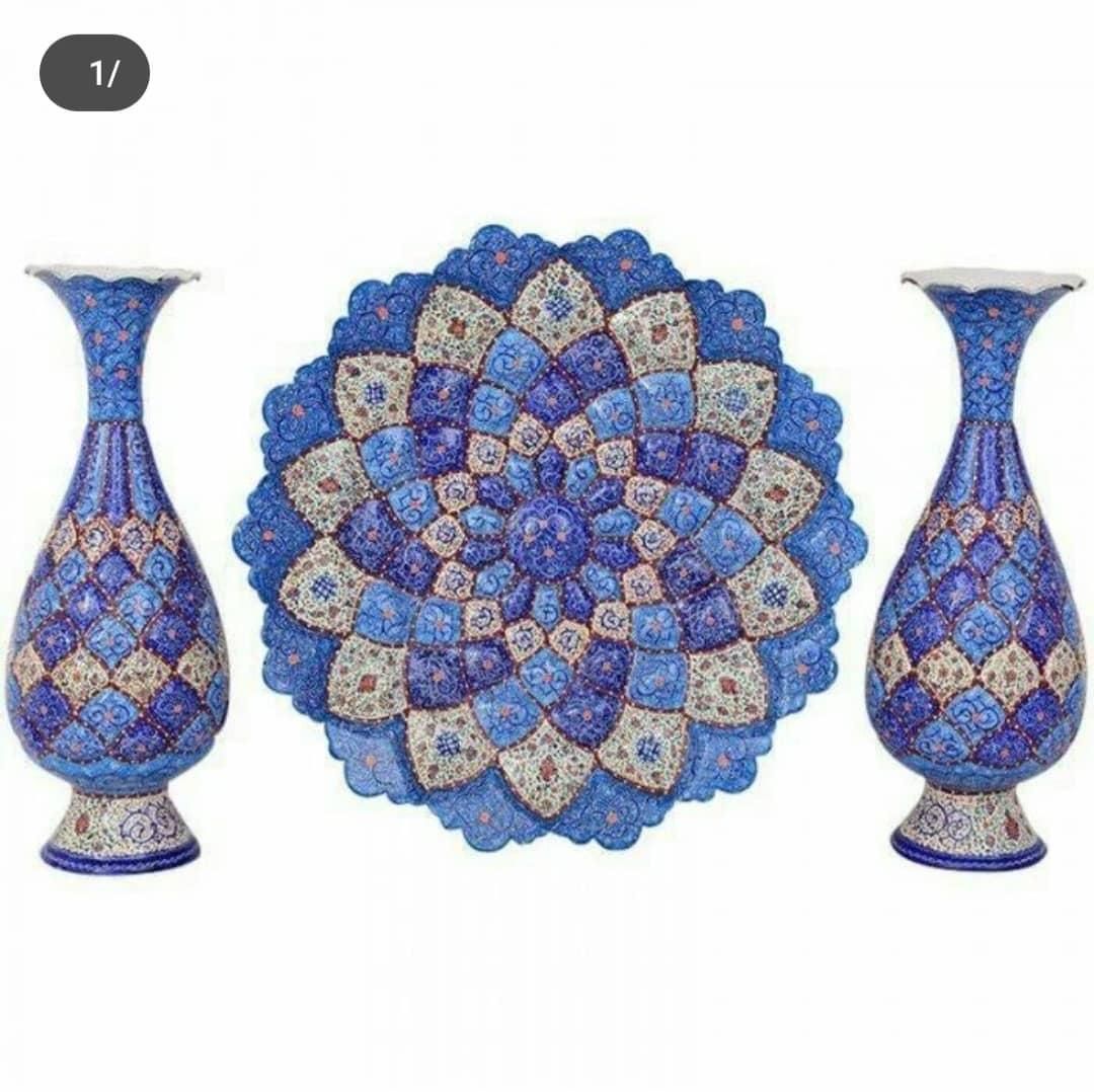 گلدان میناکاری مسی (کادویی) عمده وتک|گل مصنوعی|تهران, پیروزی|دیوار