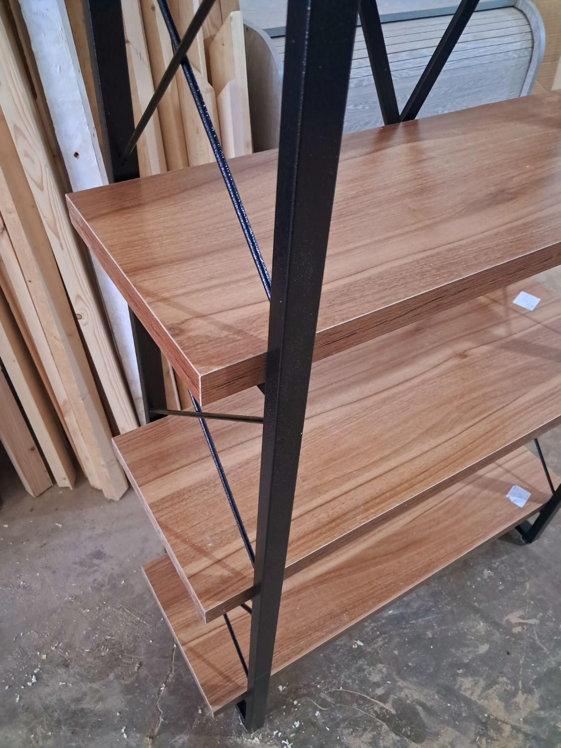 کتابخانه فلزی و چوبی مدل ضربدری|کتابخانه، شلف، قفسه‌های دیواری|مشهد, نوید|دیوار