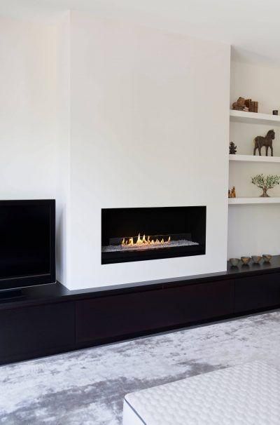 شومینه گازی فلت شیشه کوتاه|بخاری، هیتر، شومینه|لواسان, |دیوار