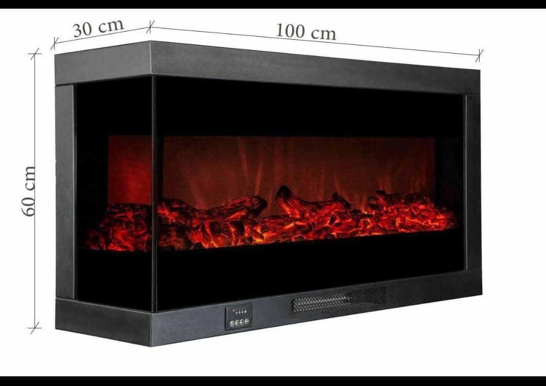 شومینه برقی مدرن با هیزم طبیعی|بخاری، هیتر، شومینه|مشهد, جانباز|دیوار