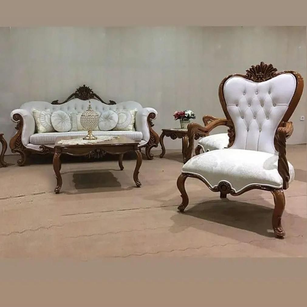 مبل نیم استیل مبلمان نیم سلطنتی راحتی مدل سانی|مبلمان خانگی و میز عسلی|کرج, اصفهانی‌ها|دیوار