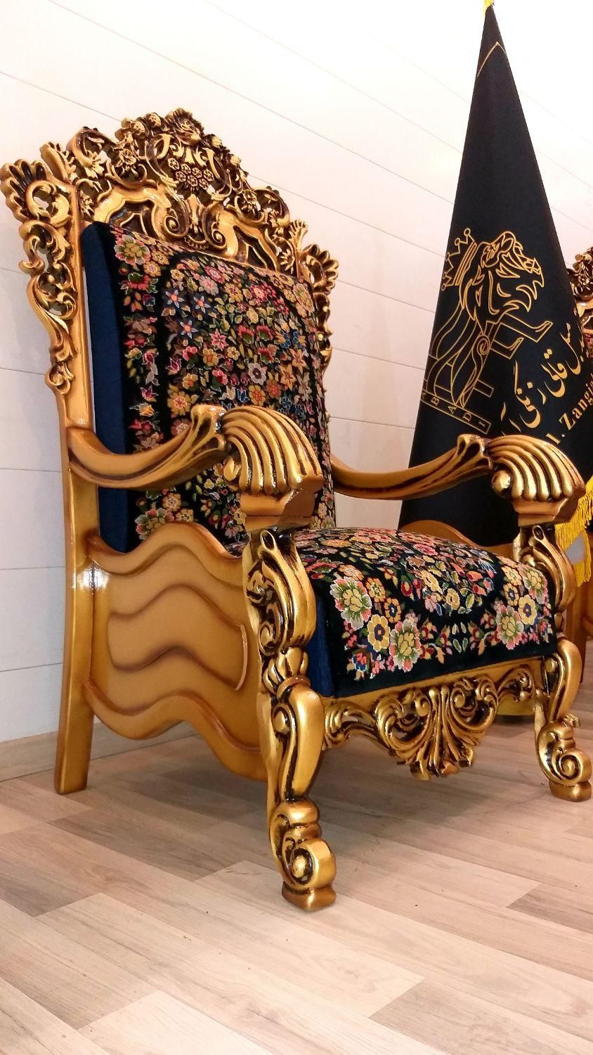 چوب گردو ( مبل قالی زنگی ابادی )|مبلمان خانگی و میز عسلی|کرمان, |دیوار