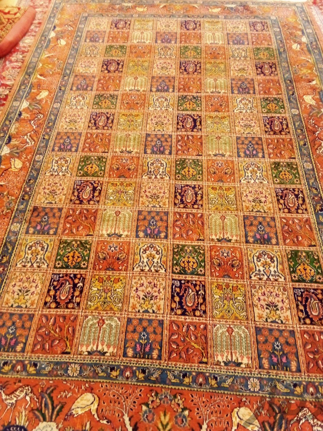 فرش 6 متری دستباف گل ابریشم بیرجند|فرش|تهران, امام حسین(ع)|دیوار