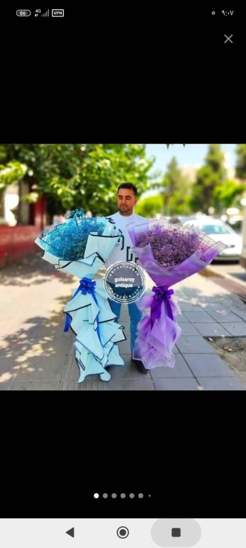 دسته گل ژیپسوفیلا یکمترونیمی سایز بزرگ|گل و گیاه طبیعی|تهران, فلاح|دیوار