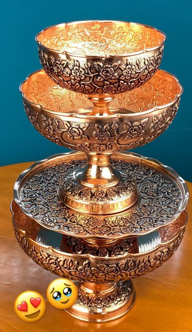 ظروف مسی/ظروف پذیرایی گل برجسته/نانو شده/اقساطی|ظروف سرو و پذیرایی|تهران, بازار|دیوار