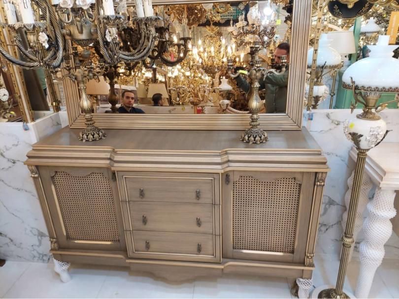 آینه و کنسول و میز تی وی مدل حصیری|بوفه، ویترین، کنسول|تهران, شهید رجایی|دیوار