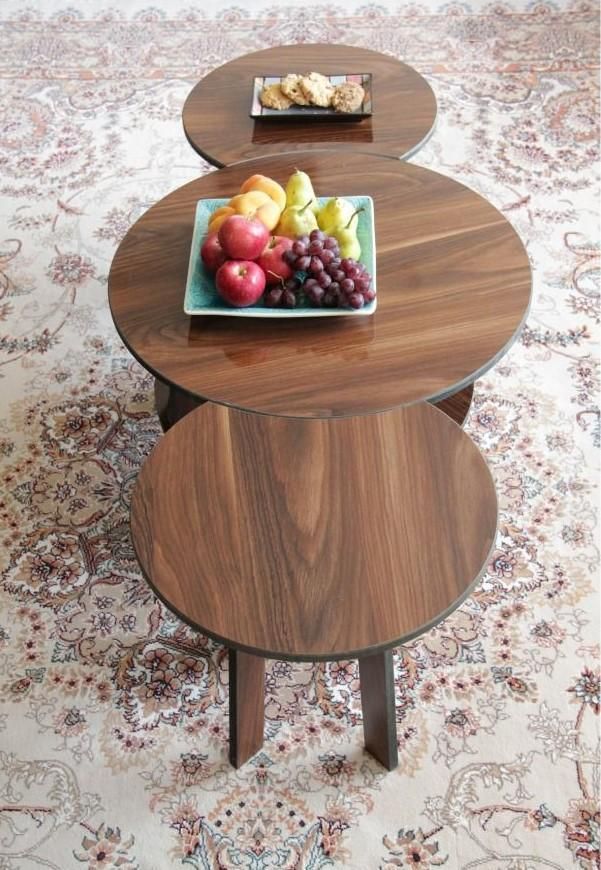 جلومبلی دایره با دو عسلی مکمل دایره|مبلمان خانگی و میز عسلی|اصفهان, باغ فدک|دیوار