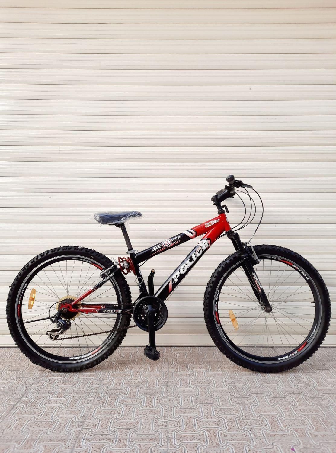 دوچرخه سایز 26 POLICE حرفه ای لوازم شیمانو|دوچرخه، اسکیت، اسکوتر|قم, امامزاده ابراهیم|دیوار