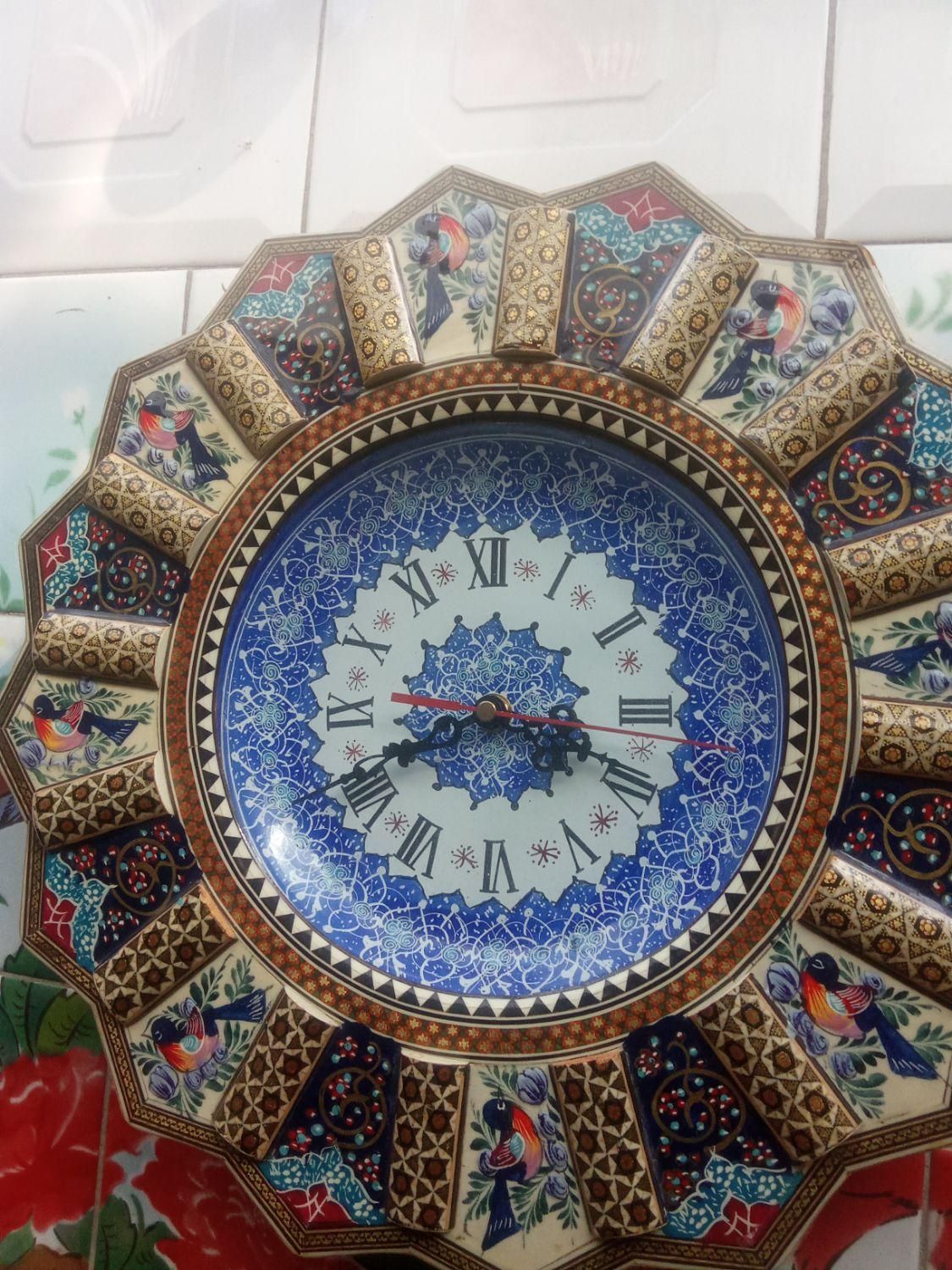 ساعت خاتم‌کاری ومیناکاری شده|صنایع دستی و سایر لوازم تزئینی|اصفهان, سروشبادران|دیوار