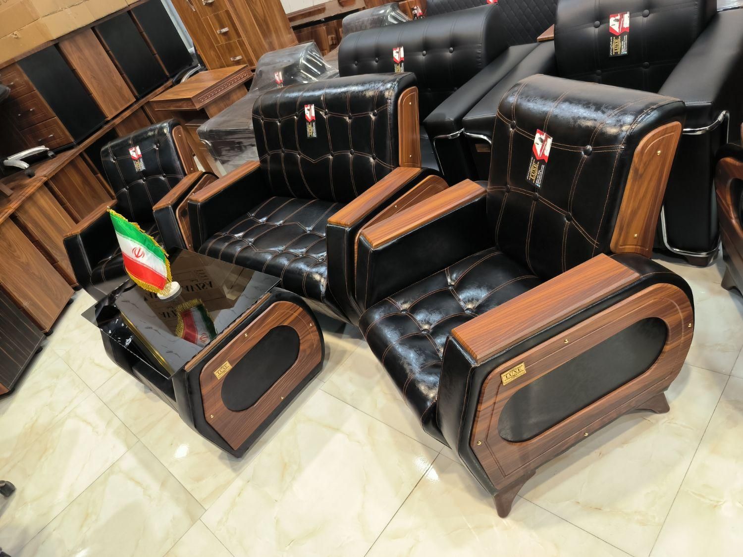 ست نیمست میز صندلی۲ مدیریت مبلمان اداری نیم ست مبل|صندلی و نیمکت|ماکو, |دیوار