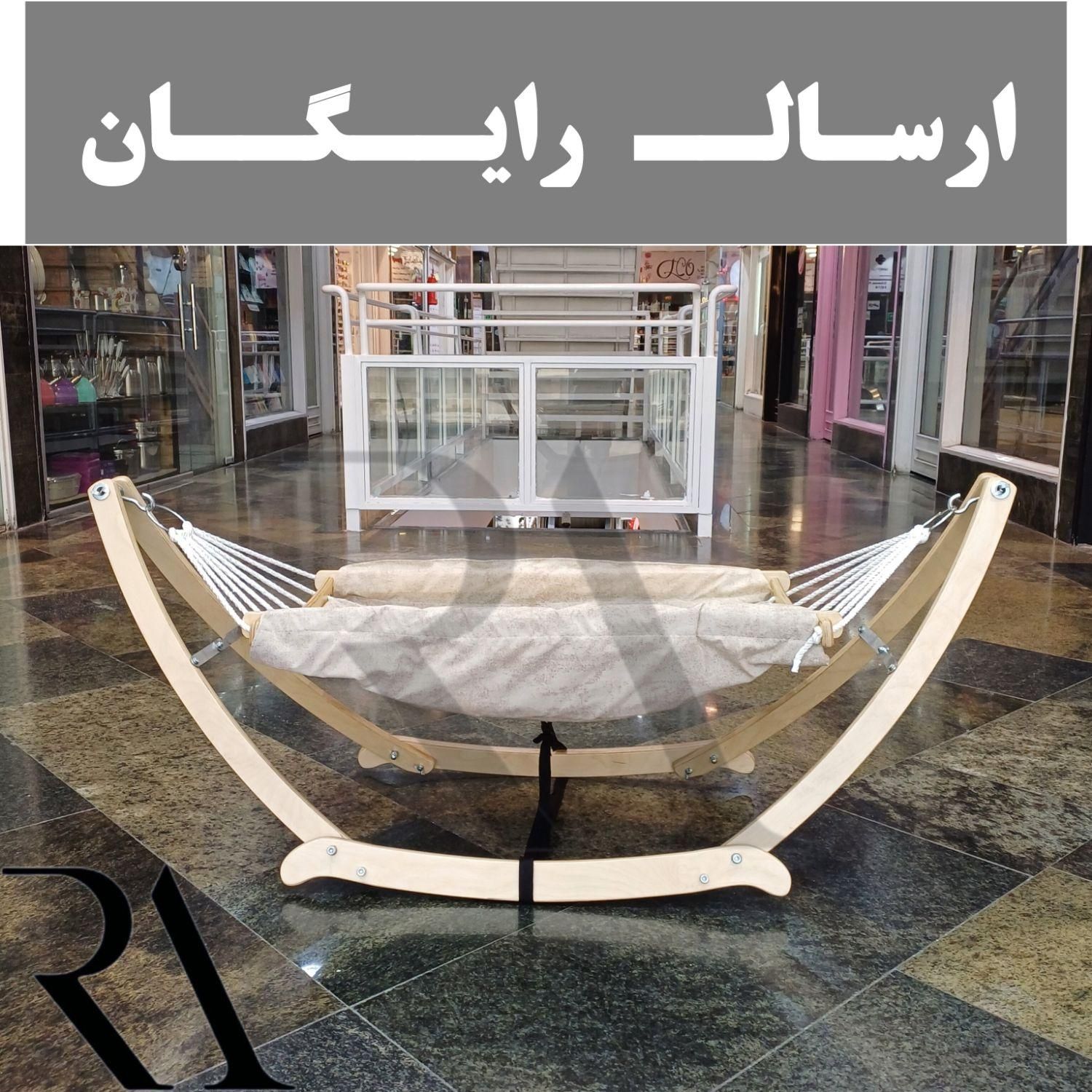 گهواره ننو سنتی‌بانوج تاشو نوزاد چوب ۱۸ میل ۱۶طناب|تخت و صندلی بچه|تهران, بوستان شیان|دیوار