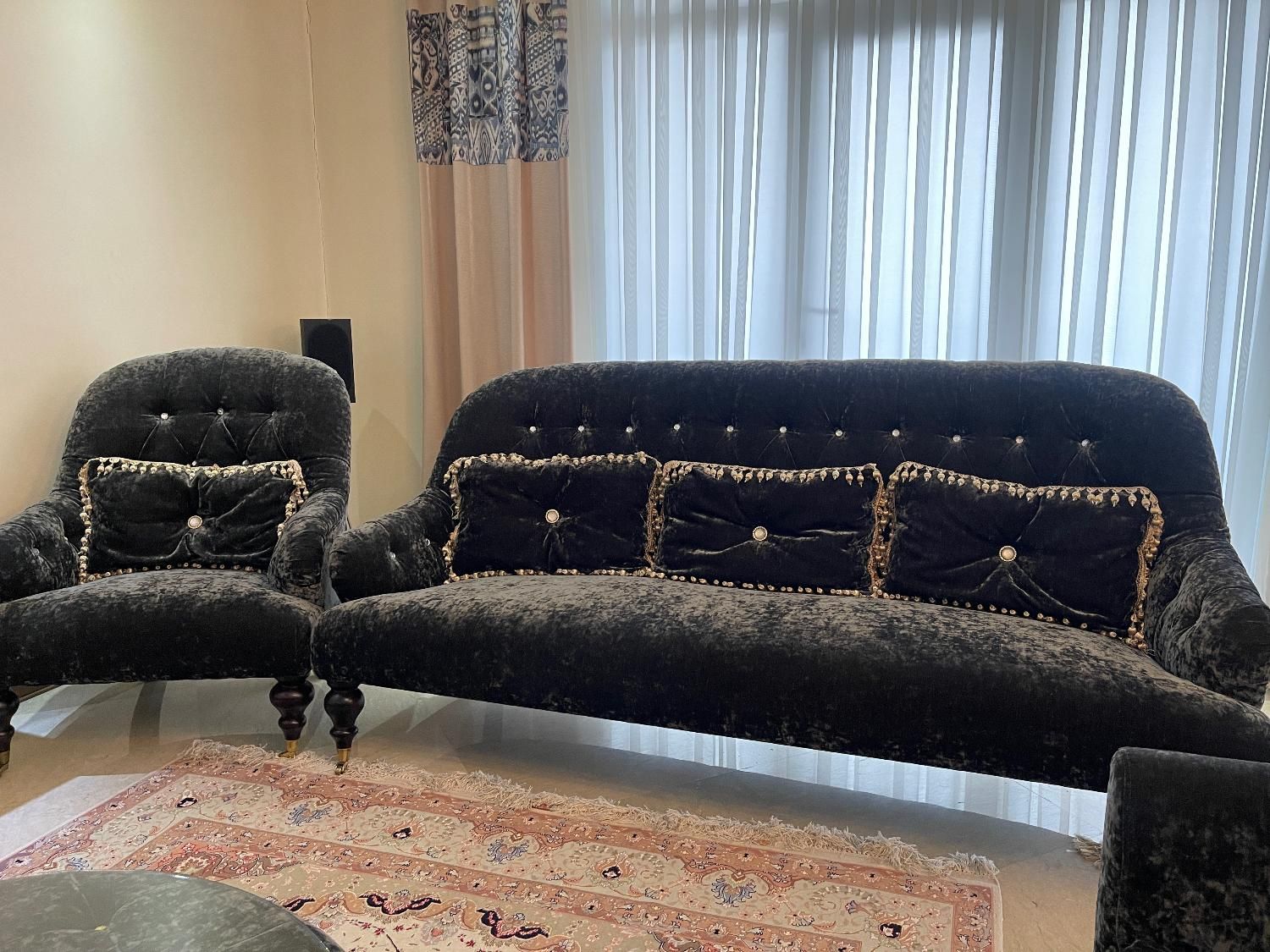 مبلمان خارجی ۹ نفره با غذاخوری ۸ نفره|مبلمان خانگی و میز عسلی|تهران, شهرک ژاندارمری|دیوار