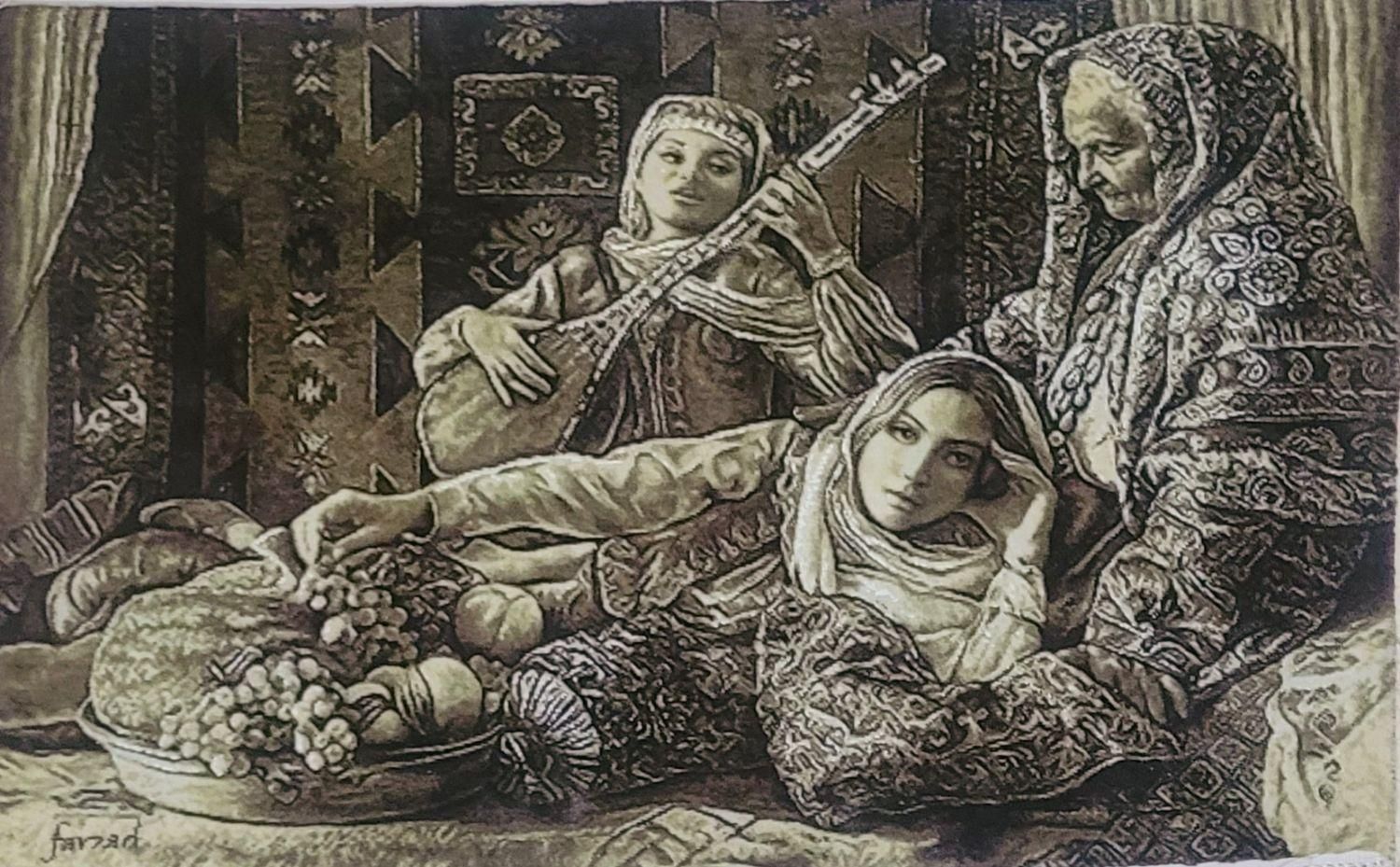 تابلو فرش دستباف آغوش امن ۱۲۰ در ۸۵ مارکدار|تابلو فرش|تهران, پونک|دیوار