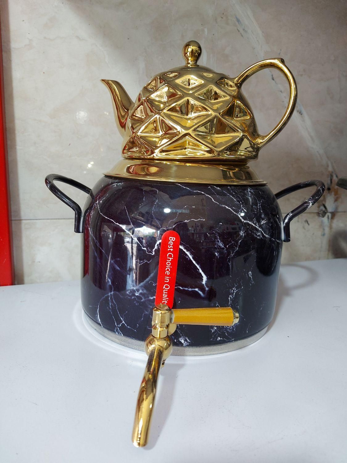 کتری قوری کف چدن دوجداره طرح سنگ سماور ۳کاره|قوری، کتری، قهوه‌ساز دستی|کرج, حصارک بالا|دیوار