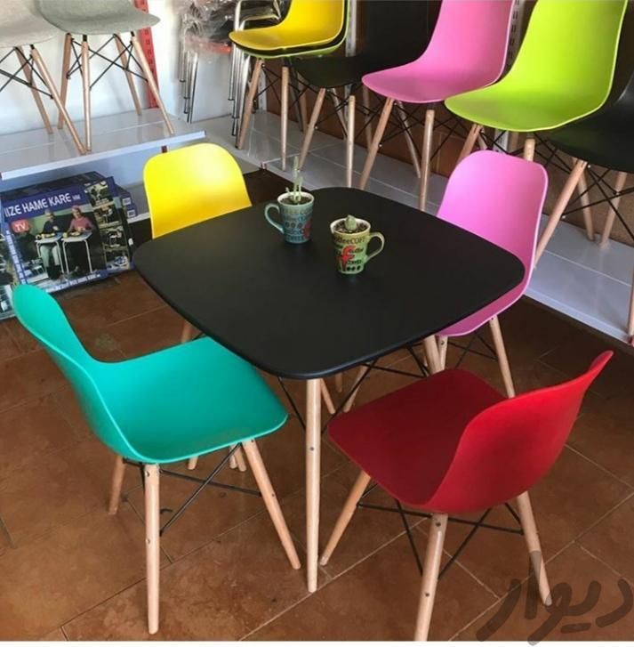 میز و صندلی ناهارخوری غذاخوری پایه چوبی فایبر ۱|میز و صندلی غذاخوری|تهران, جیحون|دیوار
