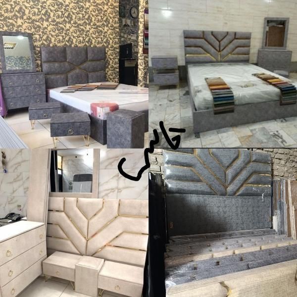 تخت خواب دونفره با رنگ بندی مختلف سمساری قاسمی|تخت و سرویس خواب|زابل, |دیوار