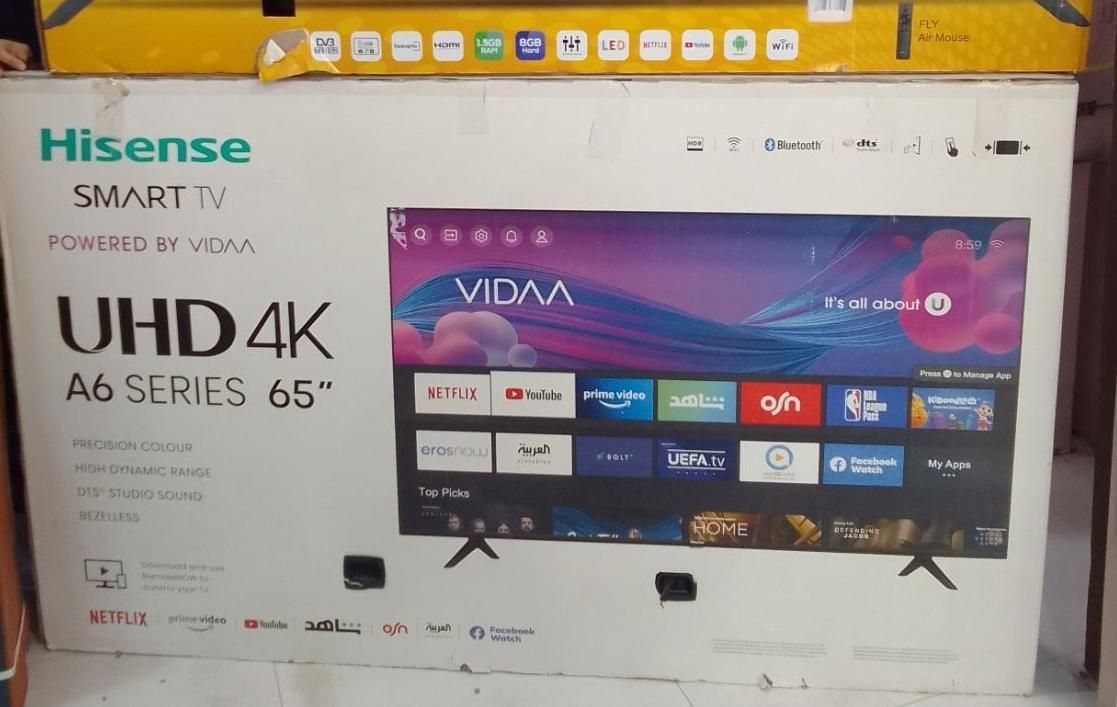 تلویزیون ۶۵اینچ هایسنس اسمارت فورکی مدلN3000|تلویزیون و پروژکتور|اهواز, شریعتی جنوبی|دیوار