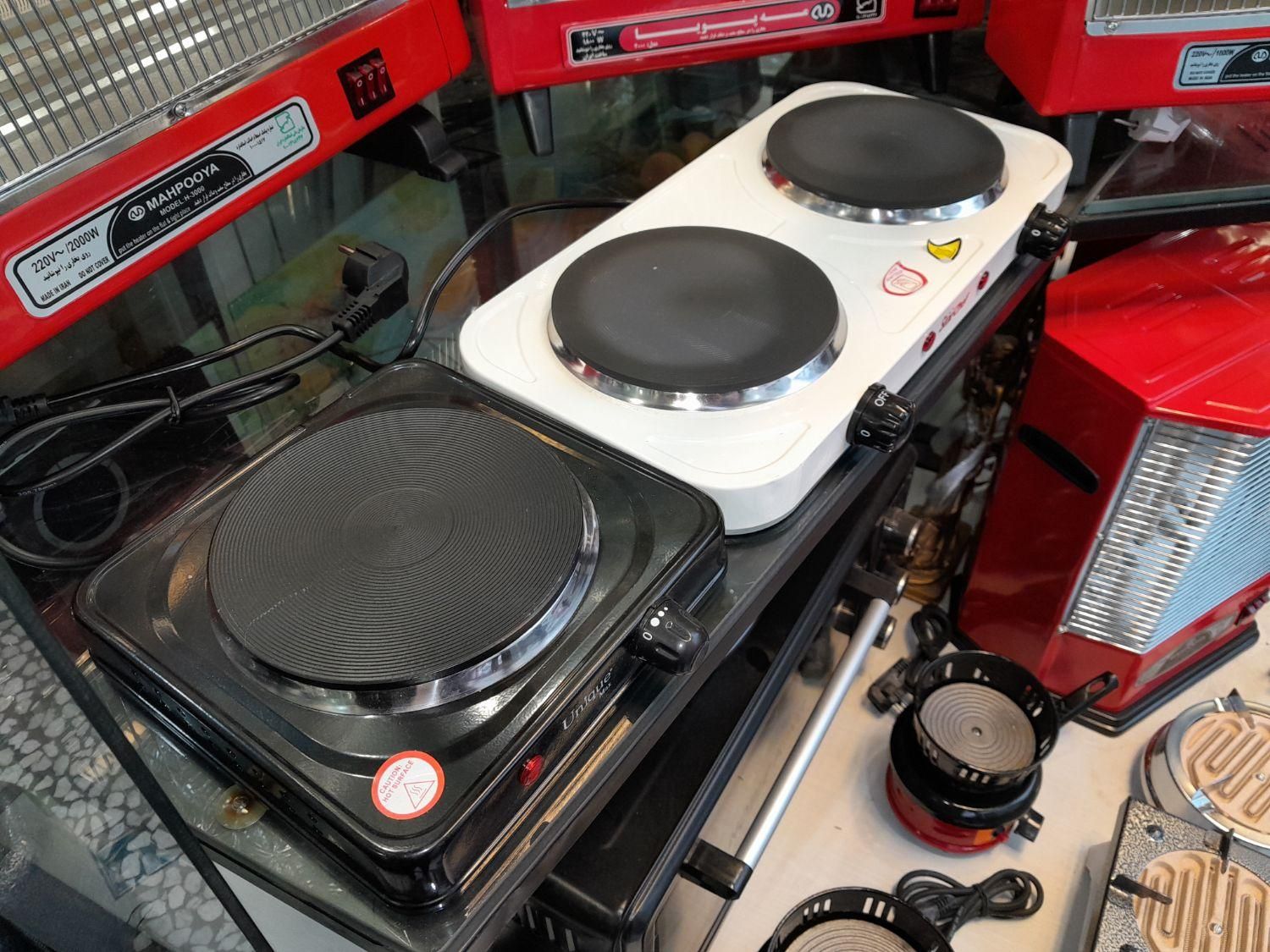 اجاق گاز برقی تک شعله و ۲ شعله رومیزی هیتر برقی|اجاق گاز و لوازم برقی پختوپز|رشت, نظری|دیوار