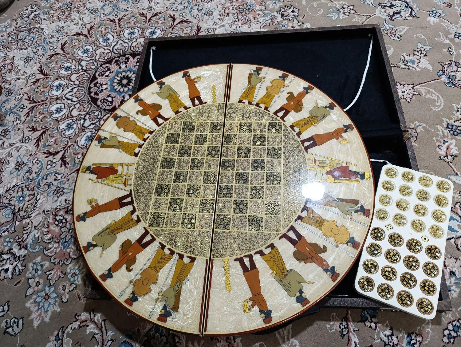 تخته نرد و شطرنج تمام خاتم کاری|کلکسیون و سرگرمی|مشهد, کارمندان دوم|دیوار