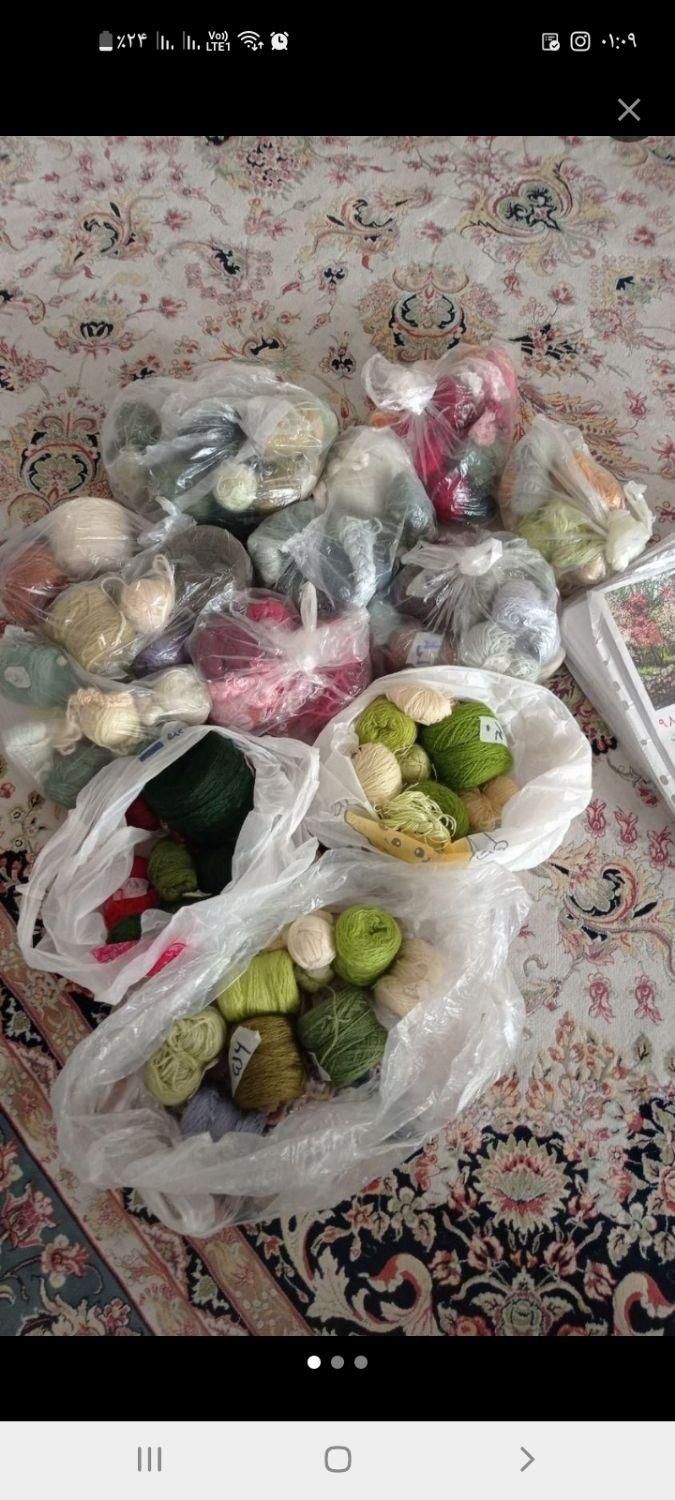 نخ و نقشه تابلو فرش کوچه باغ بهاری|تابلو فرش|تهران, شهرک طالقانی|دیوار