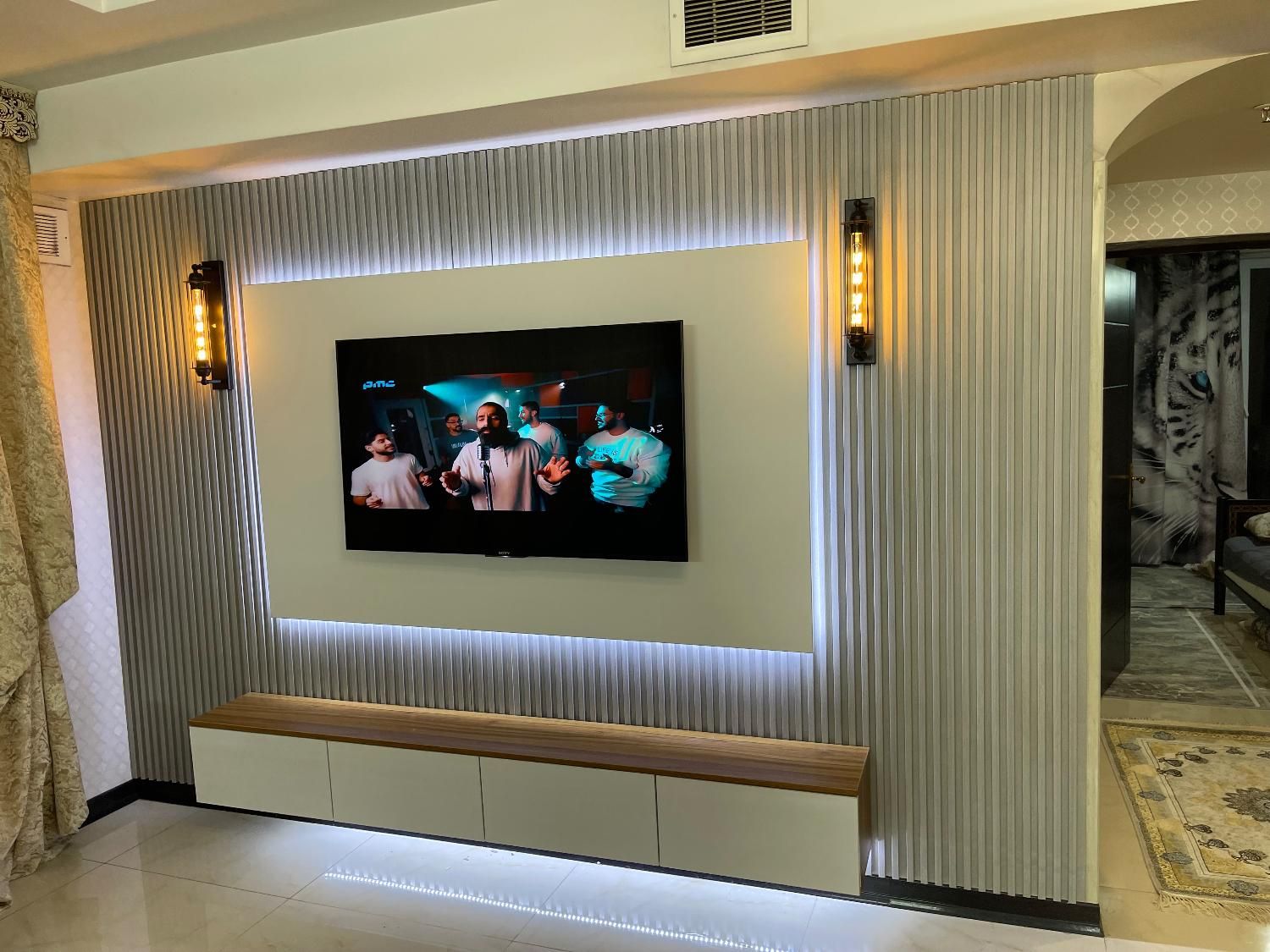 تولید و اجرایtvwallنوین چوب بازدید رایگان|خدمات پیشه و مهارت|اسلام‌شهر, ایرین|دیوار