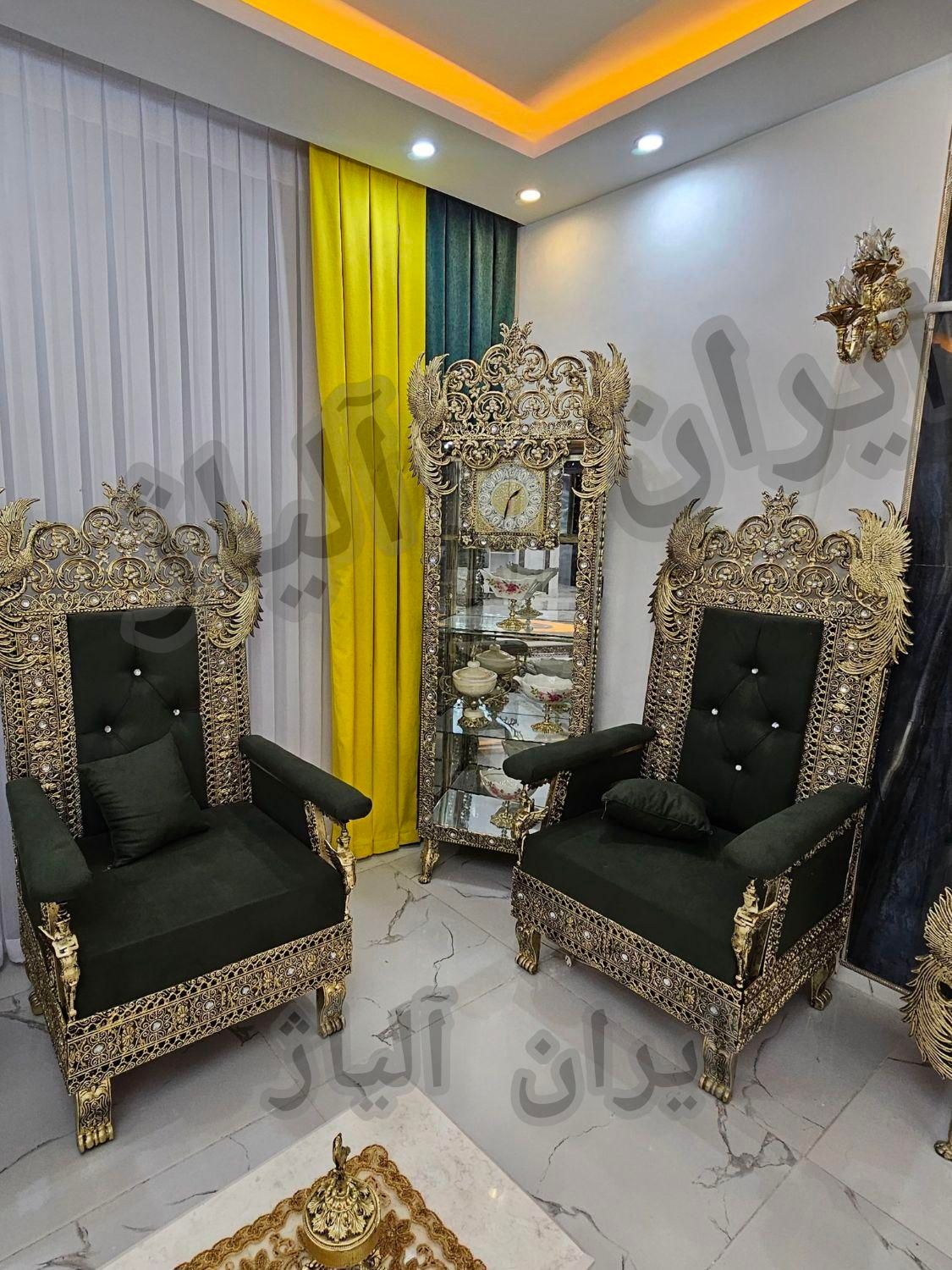 مبل سلطنتی مبل برنجی برنزی آلیاژی|مبلمان خانگی و میز عسلی|مشهد, طلاب|دیوار
