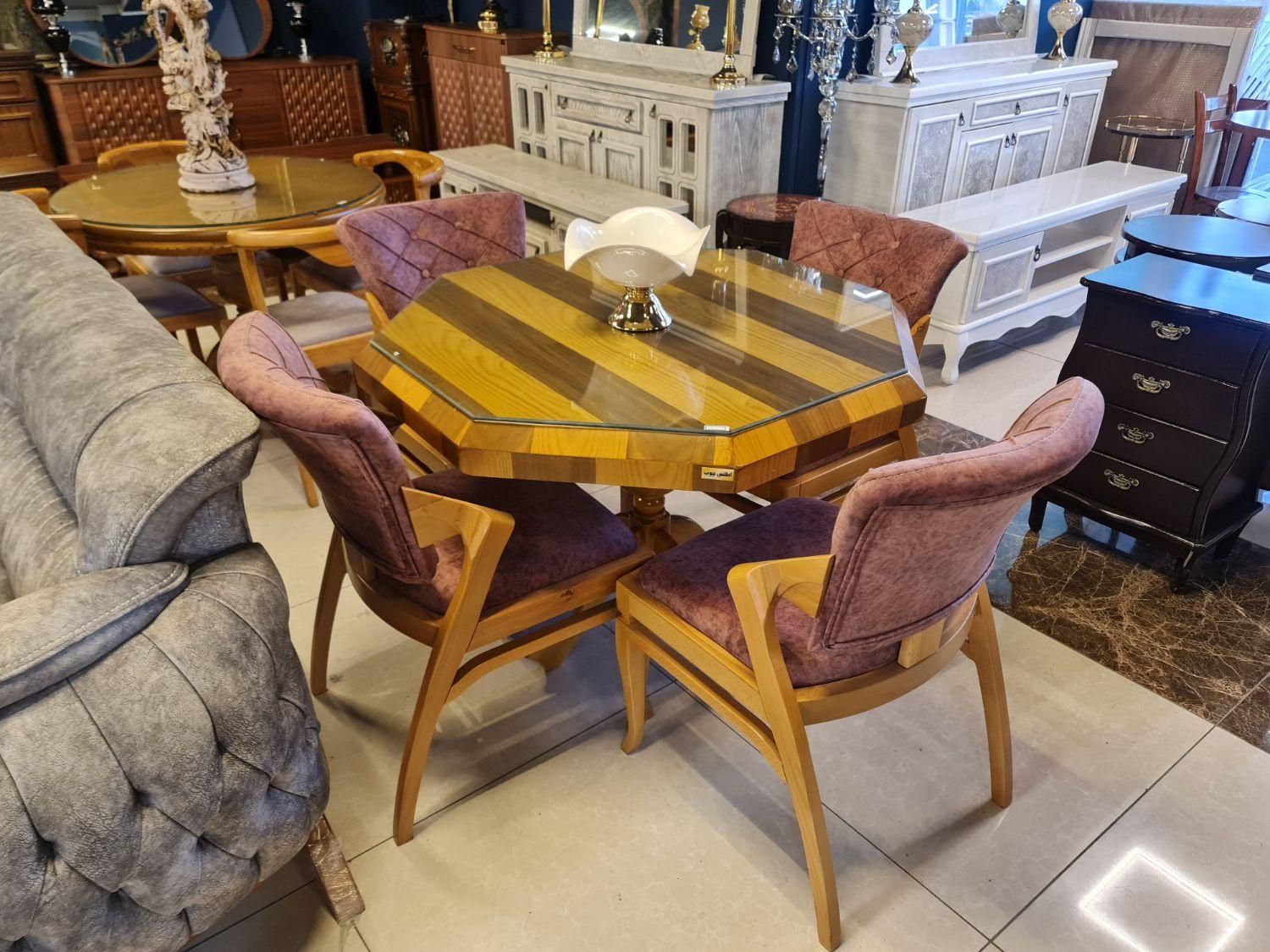 میزغذاخوری۸ضلعی،میز نهارخوری،نهار خوری،میز غذاخوری|میز و صندلی غذاخوری|ارومیه, |دیوار