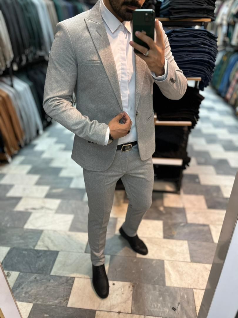 کت و شلوار طوسی روشن اندام|لباس|تبریز, |دیوار