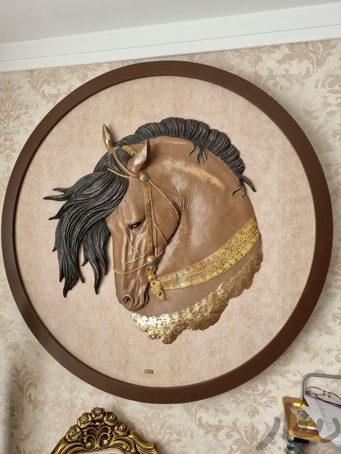 تابلو چوب رزین و رنگ سر اسب لوتوس|تابلو، نقاشی و عکس|تهران, پونک|دیوار