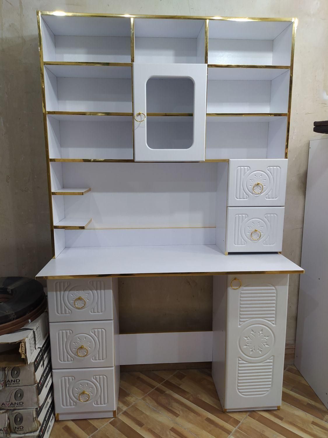 میز تحریر کتابخانه دار نما وکیوم|میز تحریر و کامپیوتر|کاشان, |دیوار