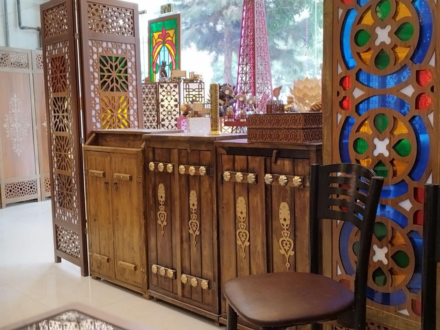 آویز تک شاخه ( لوستر چوبی ) مدل مربعی کد ۲۴|لوستر و چراغ آویز|تبریز, |دیوار