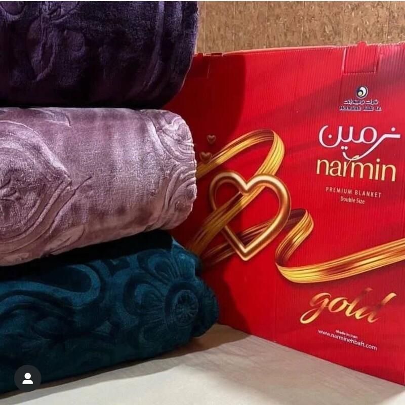 پتو نرمین طلایی دونفره جعبه ای صادراتی|رختخواب، بالش، پتو|مشهد, جلالیه|دیوار