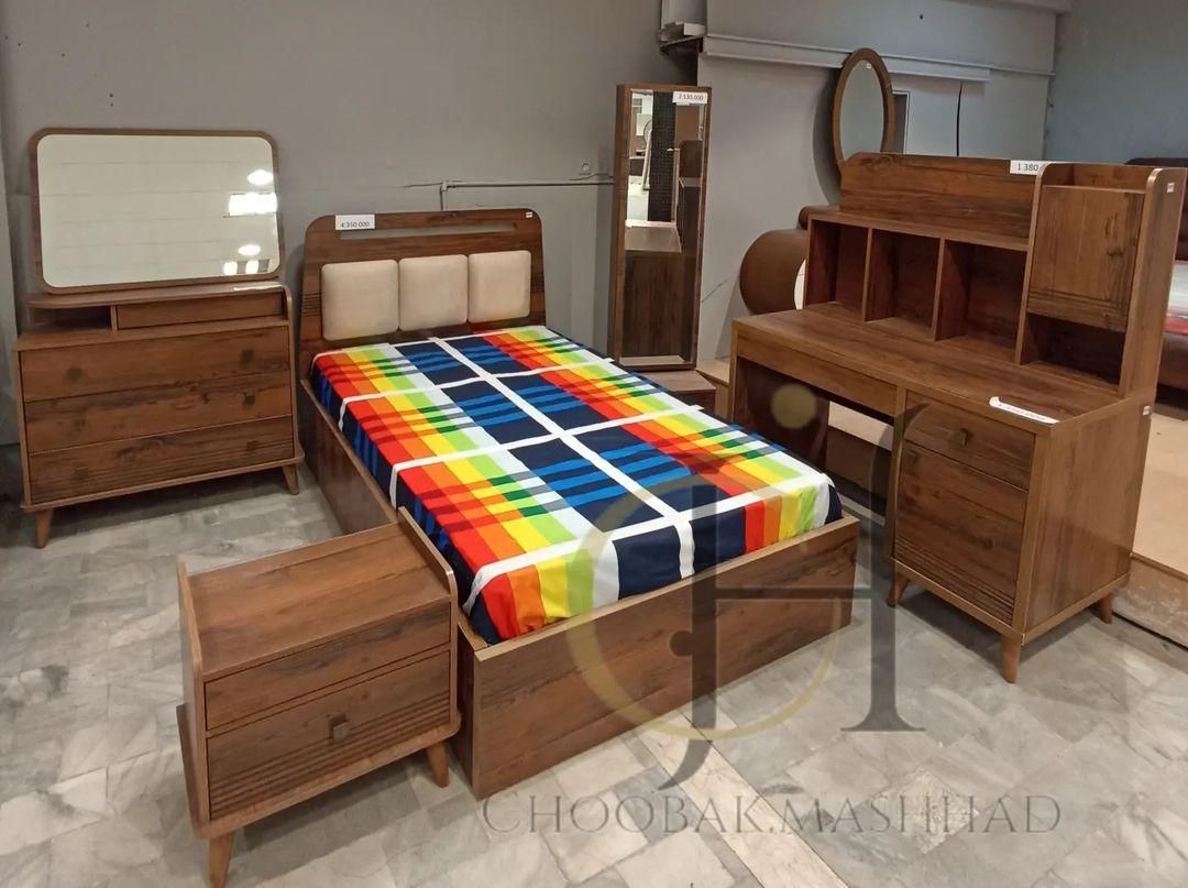 تخت خواب سرویس یک نیم نفره کد A1115|تخت و سرویس خواب|مشهد, آزادشهر|دیوار