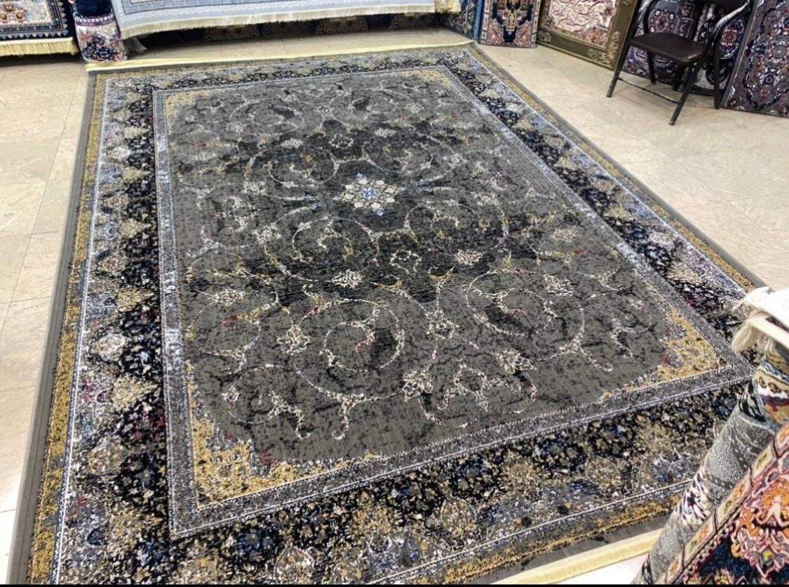 فرش ۳در۴ کلکسیون افشان و‌ ترنج در رنگ بندی|فرش|بم, |دیوار