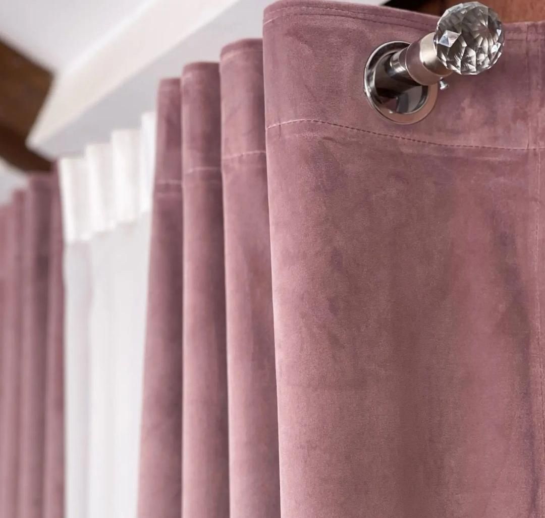 پرده پانچ حریر دکور والان اماده مدرن مخمل|پرده، رانر، رومیزی|تبریز, |دیوار