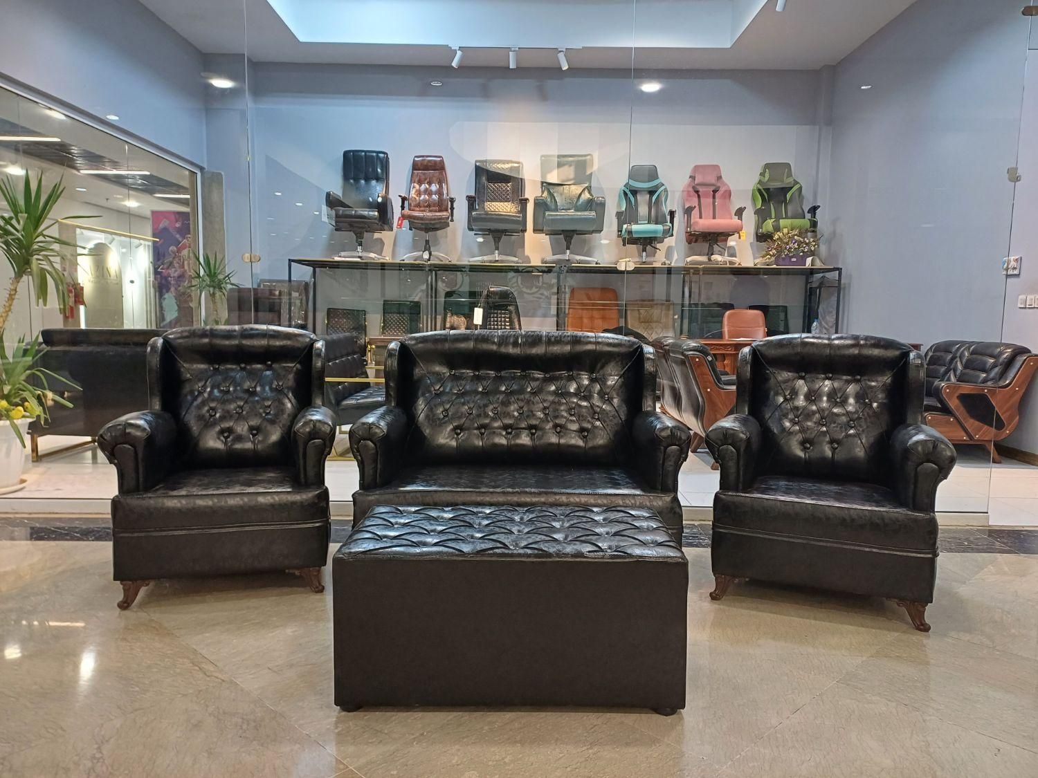 مبل اداری چسترفیلد+میزکانترفلز کتابخانه صندلی ثابت|دفتر کار|بندرعباس, |دیوار