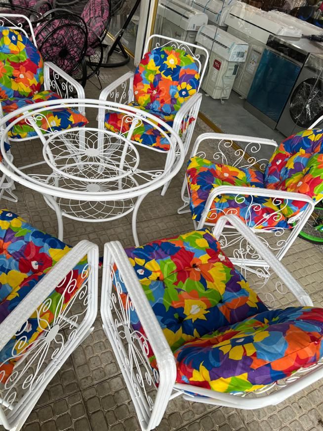 میز و صندلی باغی و اتش دان فلزی گازی و ذغالی|میز و صندلی غذاخوری|سنگر, |دیوار