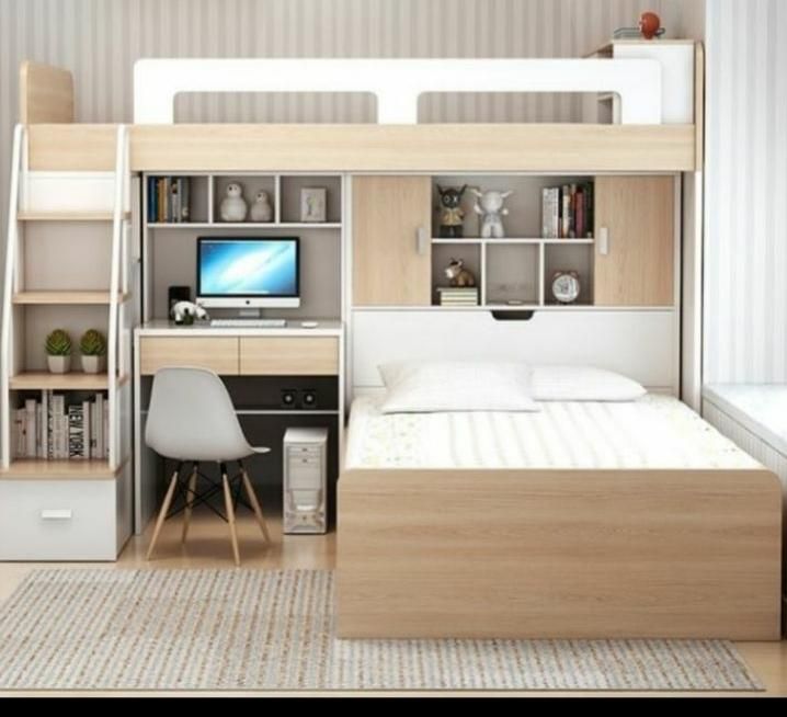 تخت خواب دو طبقه مدل شهر کودک تختخواب سیسمونی|تخت و سرویس خواب|تبریز, |دیوار