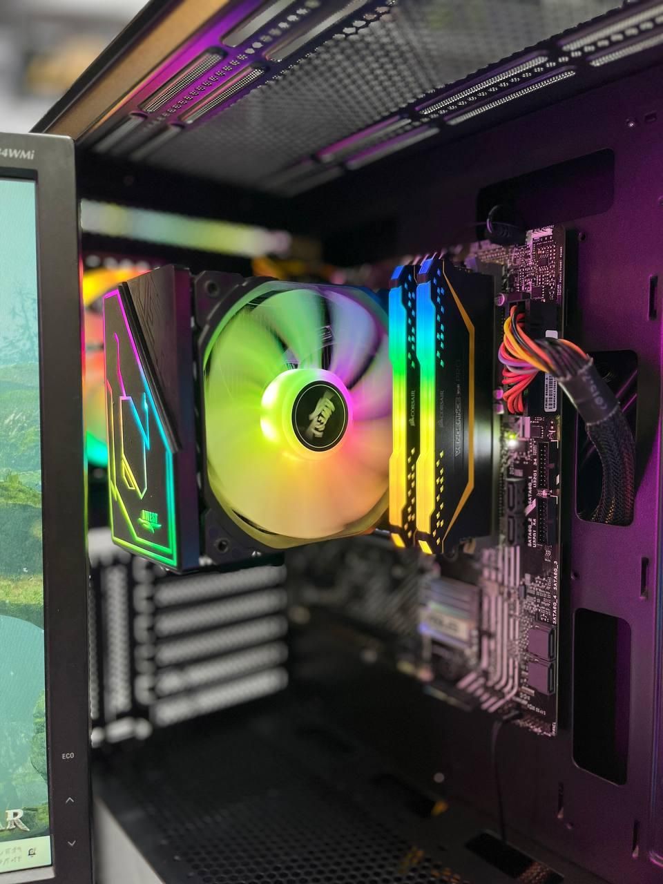 سیستم گمینگ فول RGB جذاب با مانیتور|رایانه رومیزی|گرگان, |دیوار