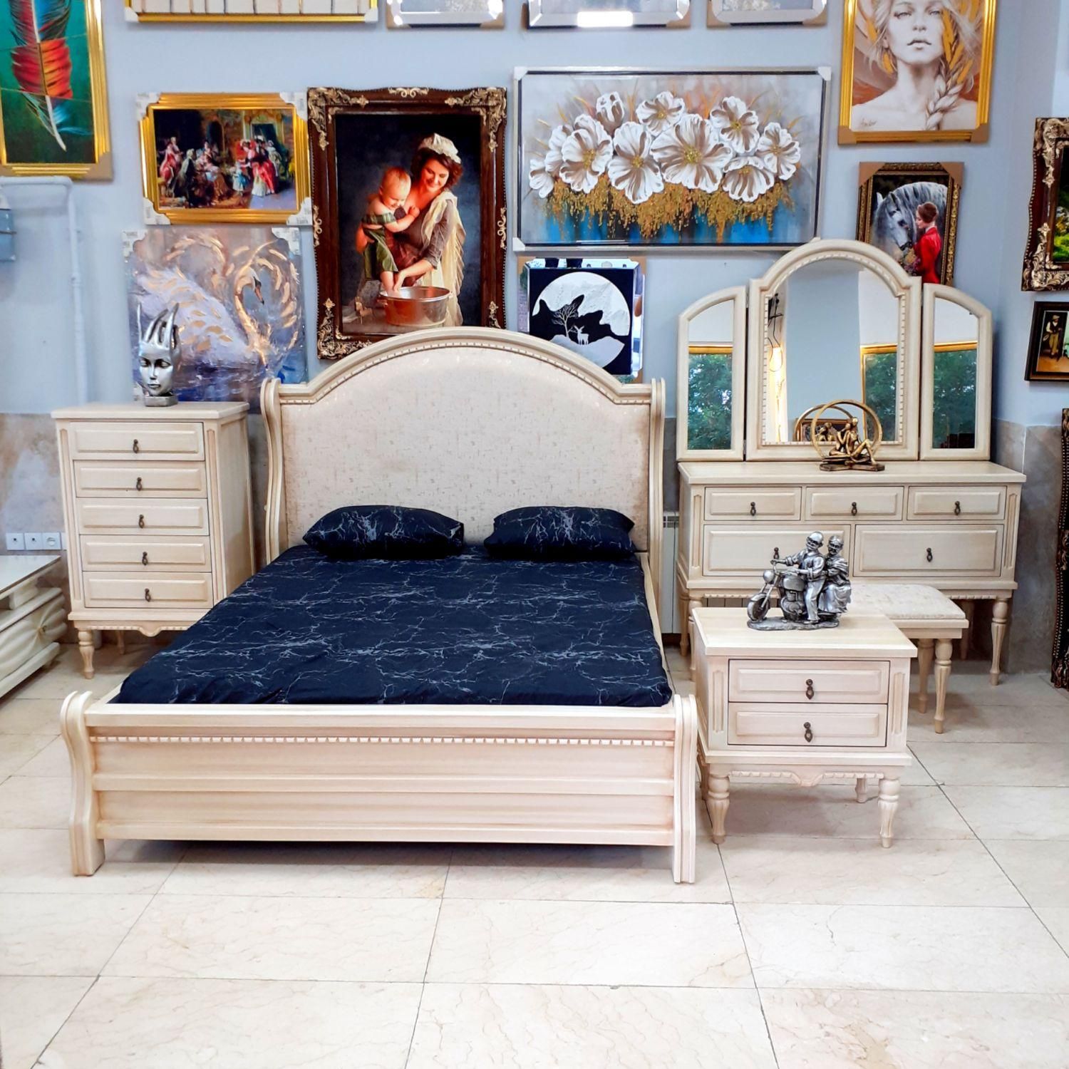 سرویس تخت خواب فرانسوی مدل لوتوس|تخت و سرویس خواب|مهاباد (آذربایجان غربی), |دیوار