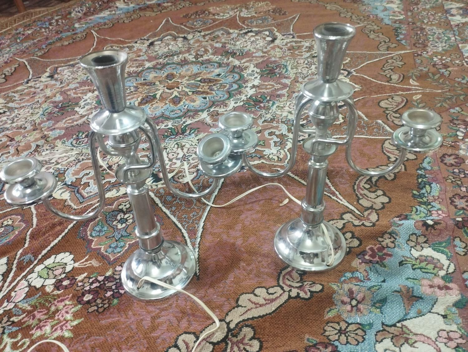 یه جفت شمعدان بسیار تمیز|صنایع دستی و سایر لوازم تزئینی|اصفهان, ارزنان|دیوار