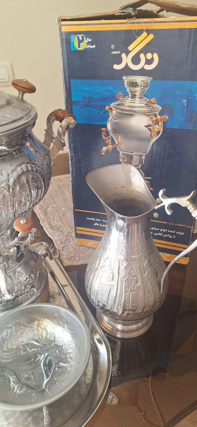 سماور گازی قلم زنی|سماور، چای‌ساز، قهوه‌ساز|اصفهان, آفاران|دیوار
