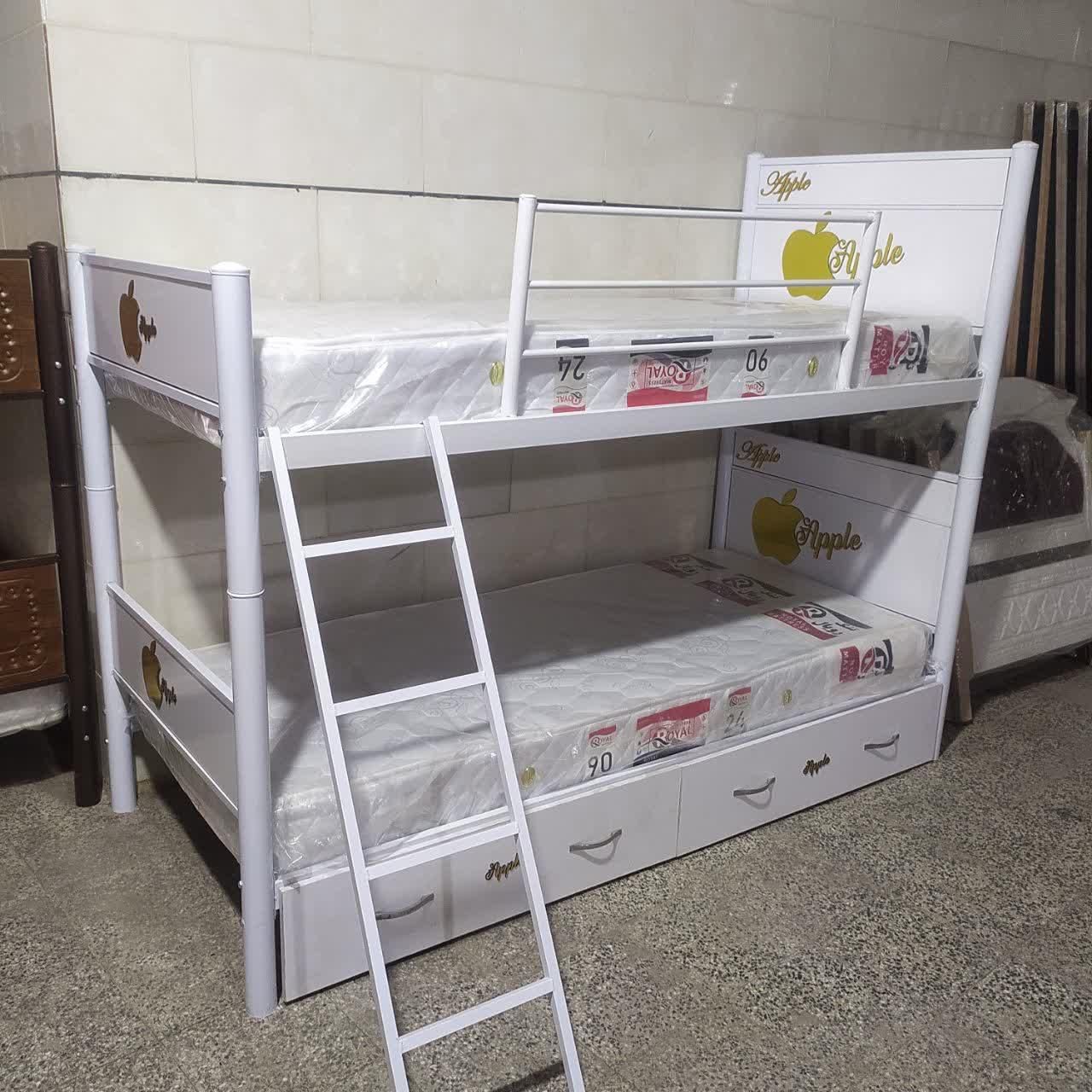 تخت خواب دو طبقه اسپرت سفید|تخت و سرویس خواب|اصفهان, هفتون|دیوار