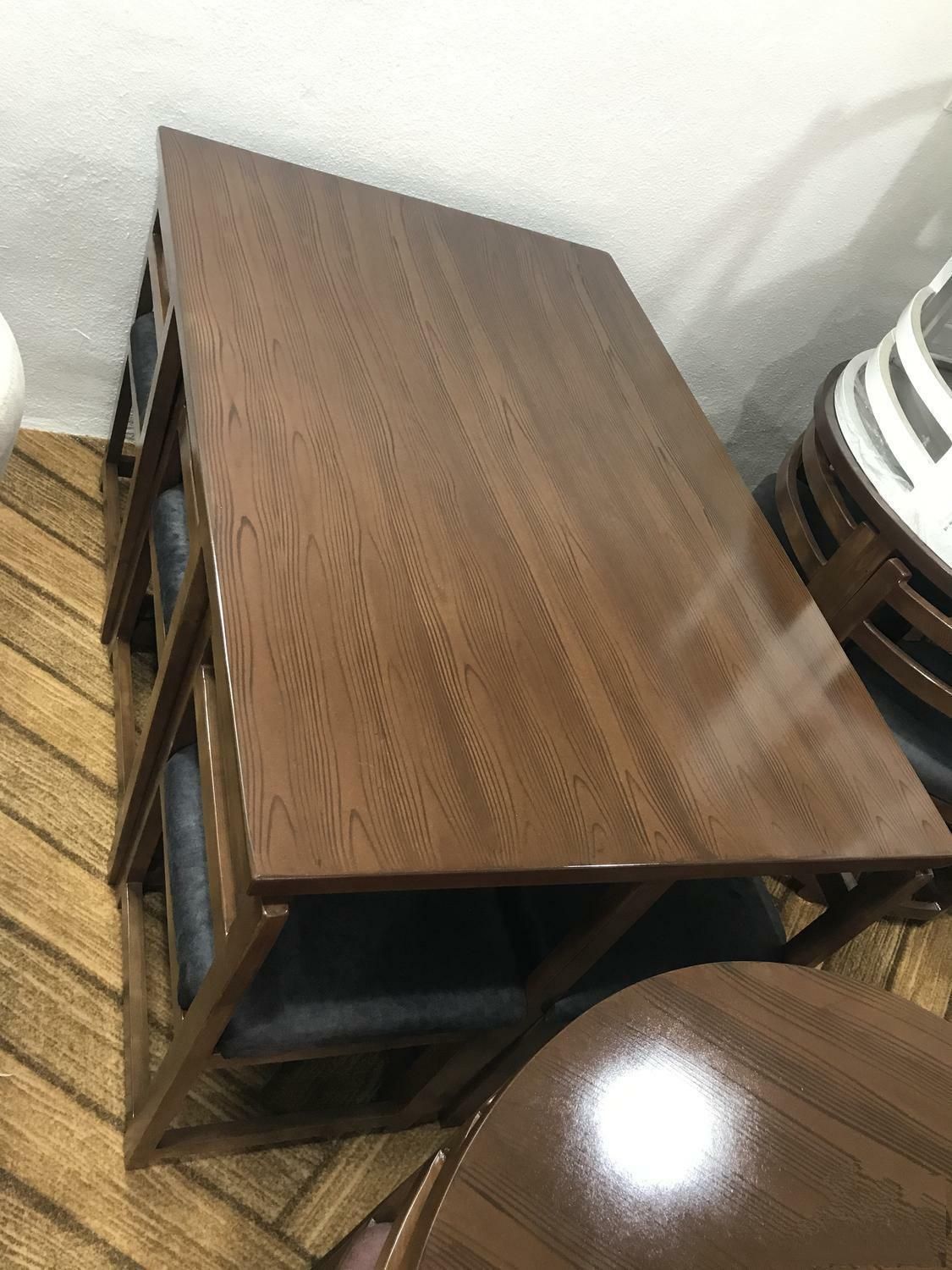 میز ناهارخوری کمجا کم جا ۶نفره مستطیل(قیمت واقعی)|میز و صندلی غذاخوری|رشت, باهنر|دیوار