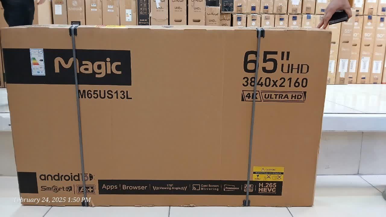 تلویزیون مجیک ۶۵ اینچ اندروید ۱۳ مدل M65US13L|تلویزیون و پروژکتور|اصفهان, امامزاده اسماعیل|دیوار