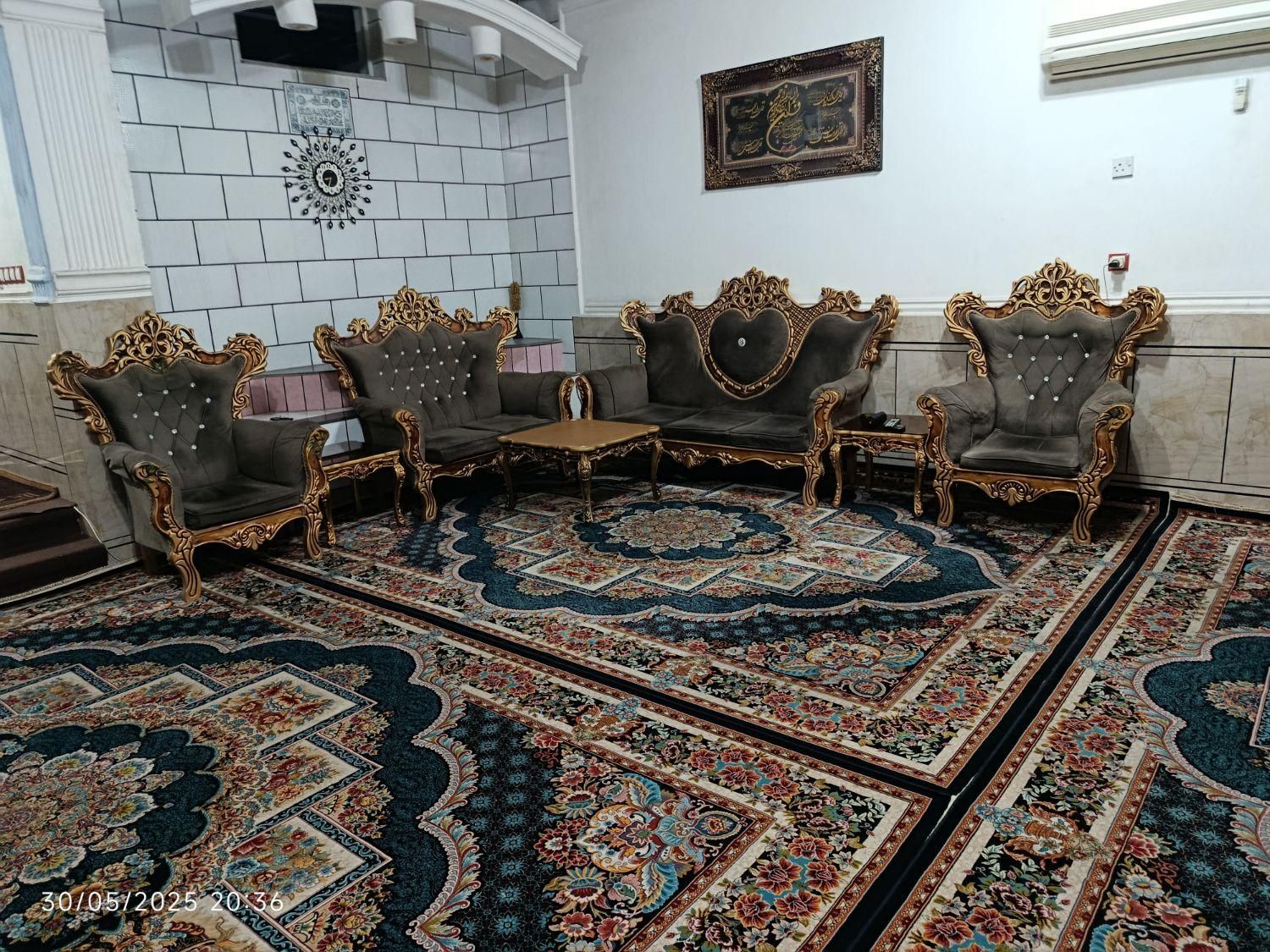 فروش مبل سلطنتی 7نفره با میزصندلی نهارخوری4نفره|مبلمان خانگی و میز عسلی|اندیمشک, |دیوار