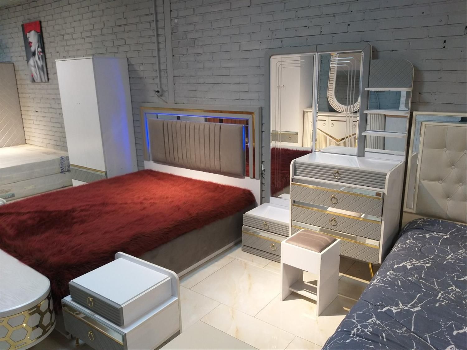 فروش قسطی سرویس خواب  ملیتا|تخت و سرویس خواب|رشت, جانبازان|دیوار